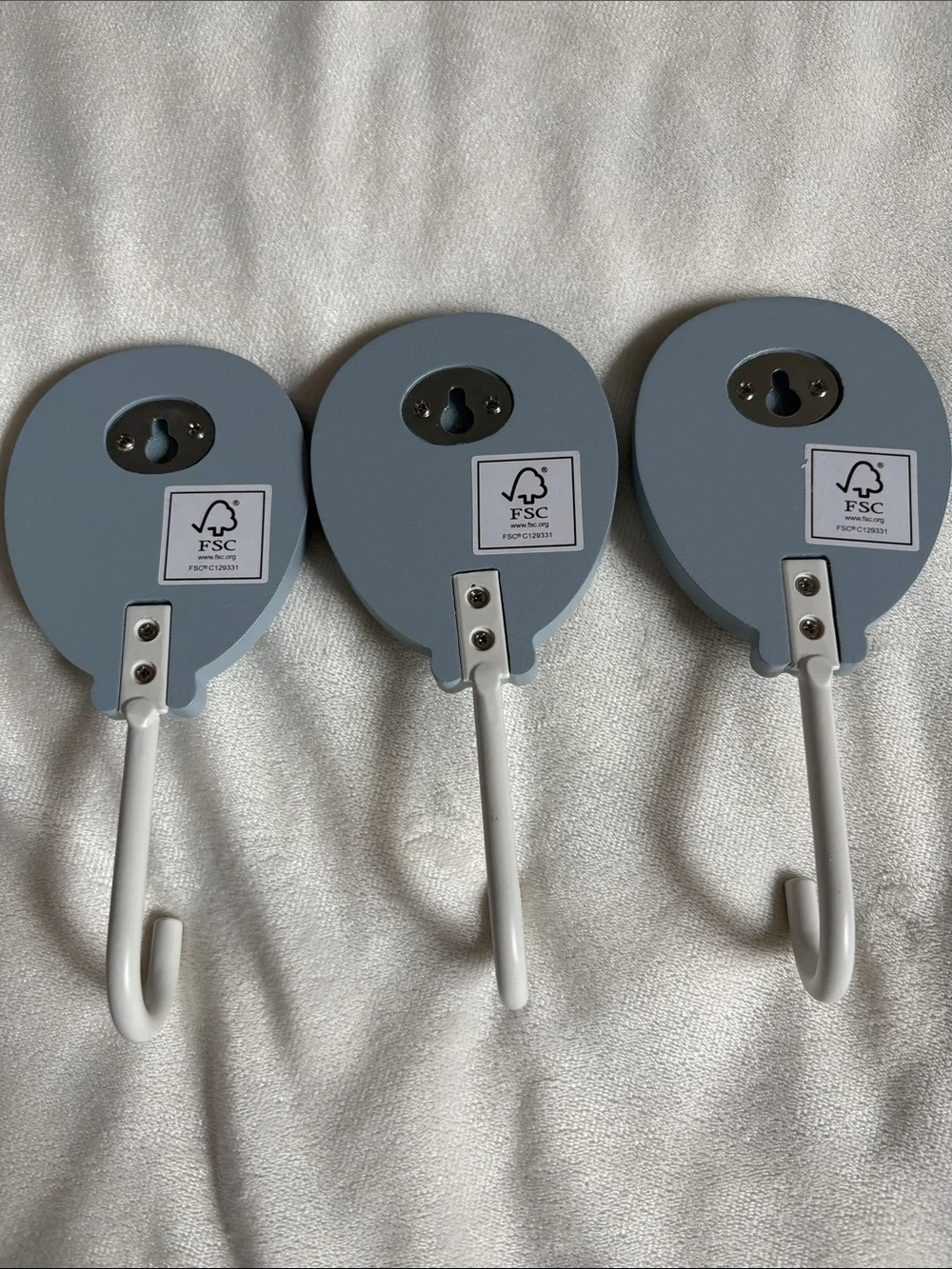 H&M Gray Blue Balloon-Shaped Wall Hooks - Set of 3